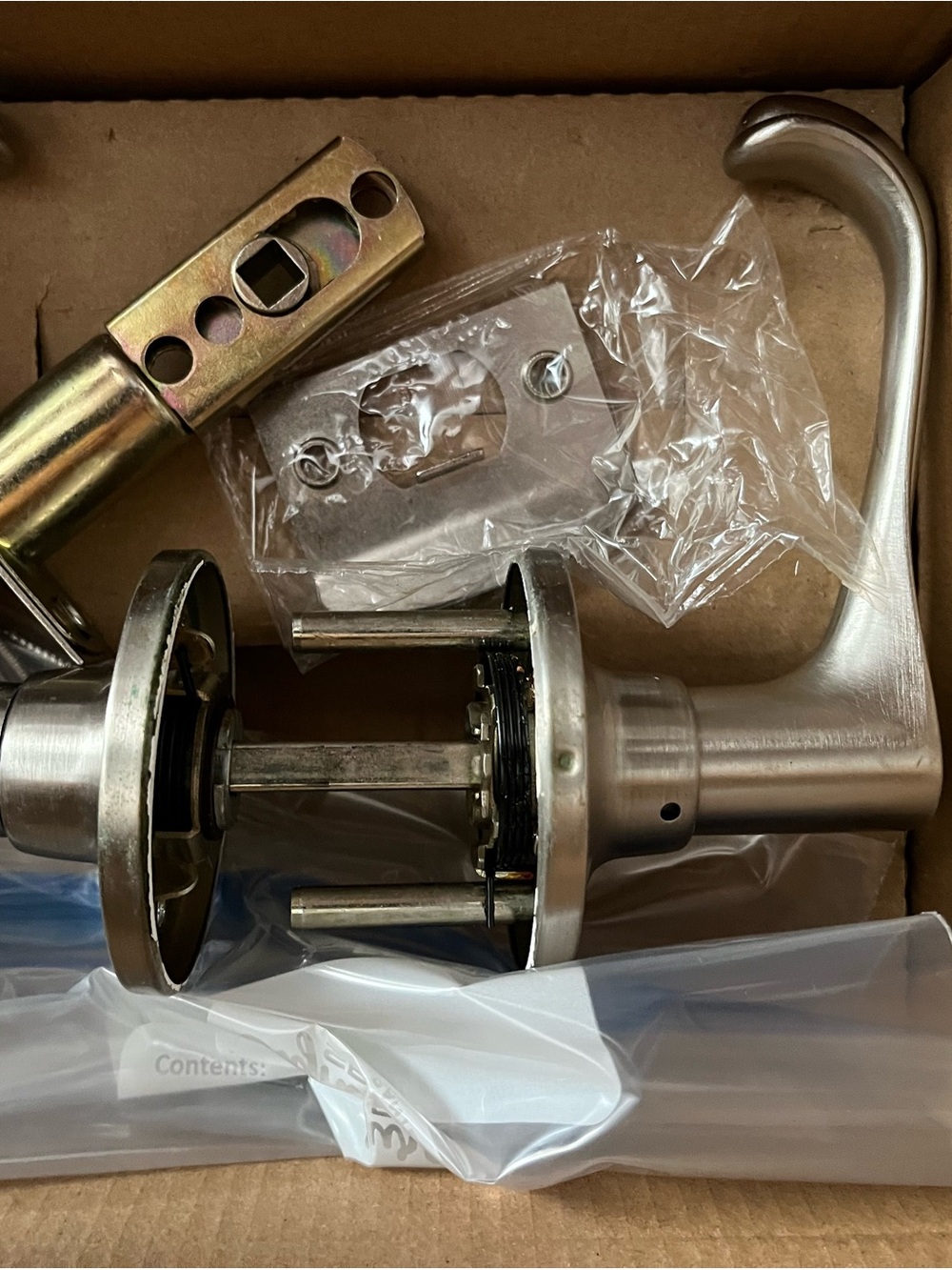 Satin Nickel Left-Hand Door Lever by